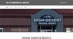 Desktop Screenshot of highdesertphysicaltherapy.com